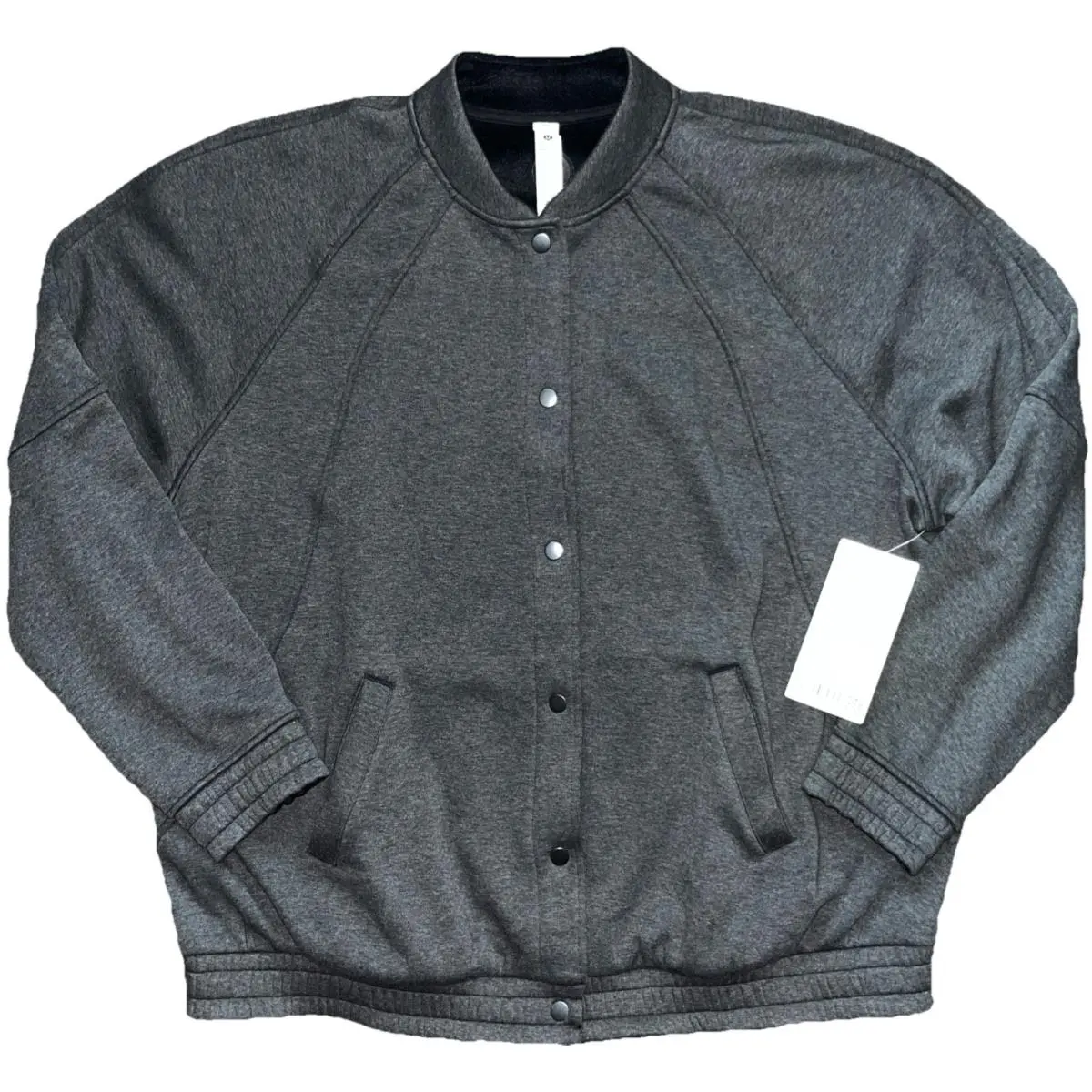 Lululemon Scuba Women Jacket Varsity Heather Gray Oversized Plush Xl/xxl