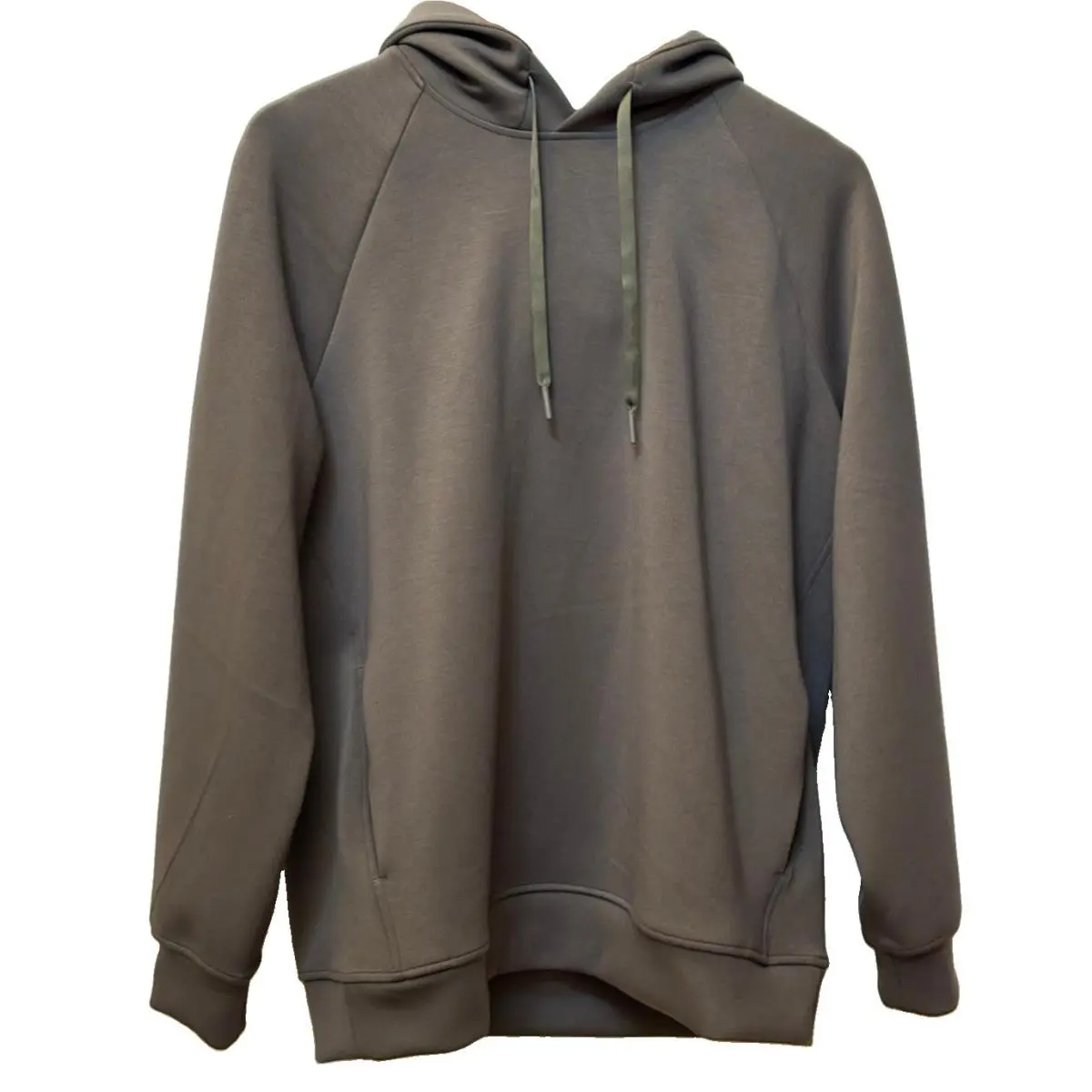 Lululemon Mens Smooth Spacer Pullover Hoodie Olive Brown SZ S Hooded Pockets