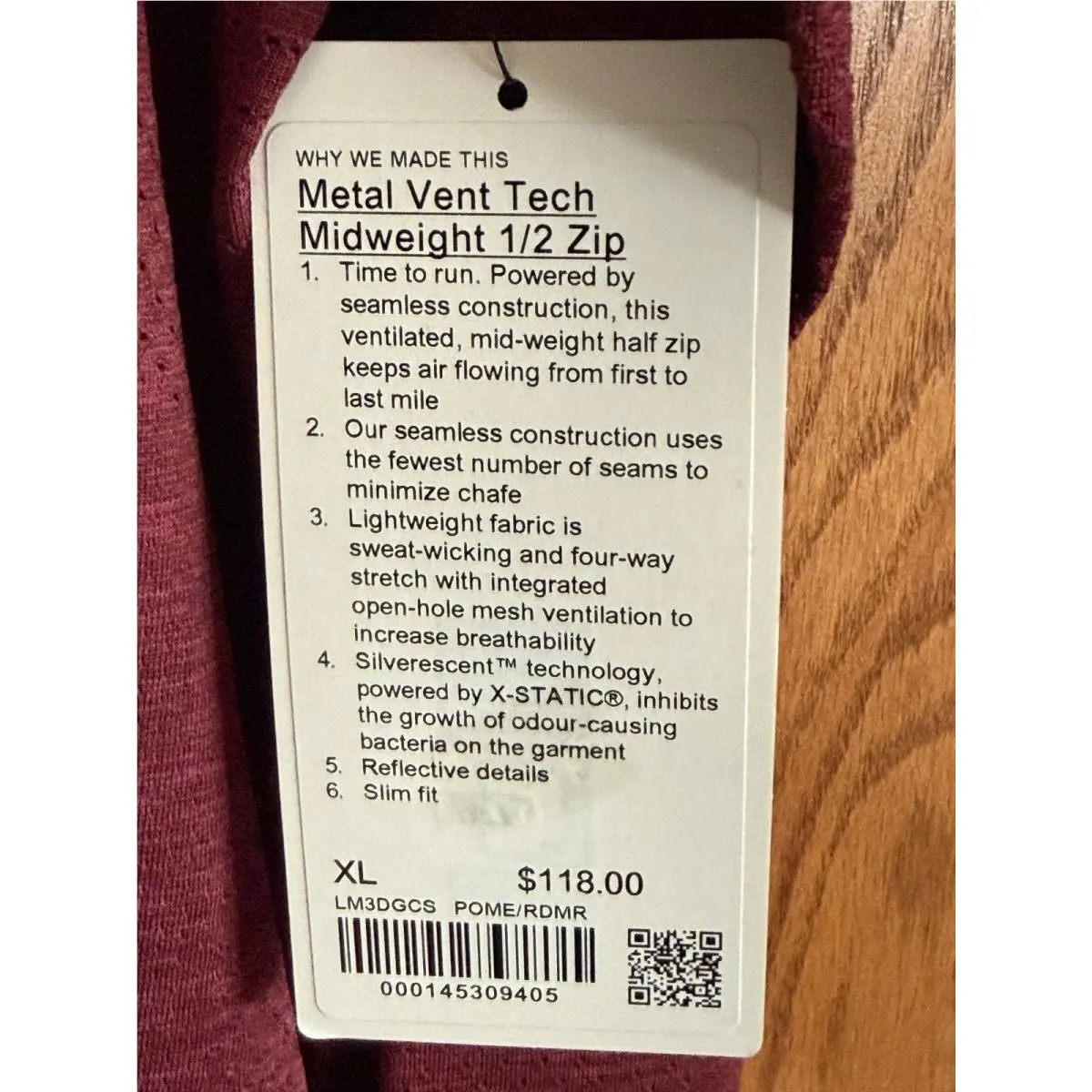 Lululemon clothing - Lululemon Metal Vent Tech - Metal Vent Tech - M3DGCS - Red 2