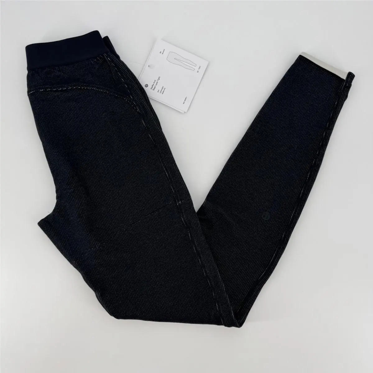 Lululemon Waffle-knit Base Layer Tight Heathered Black LW5HLZS XS 28 Womens