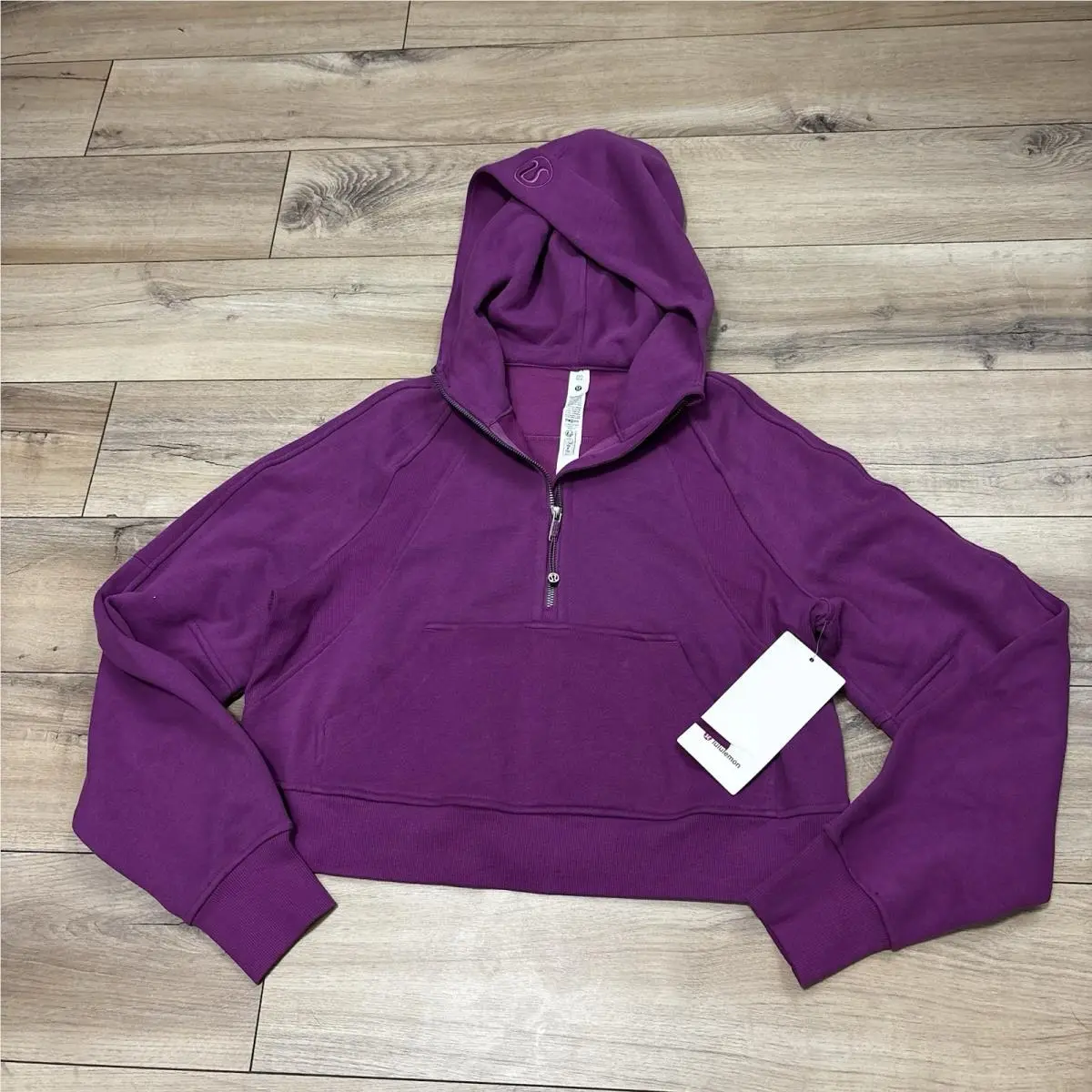 Lululemon Scuba Sweater Womens XS Purple Half Zip Cropped Fleece Purple