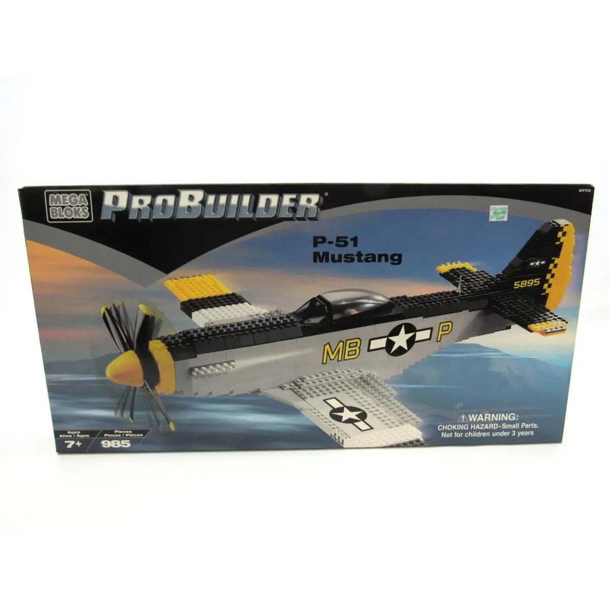 Mega Bloks 9772 P-51 Mustang Probuilder Fighter Jet 2001