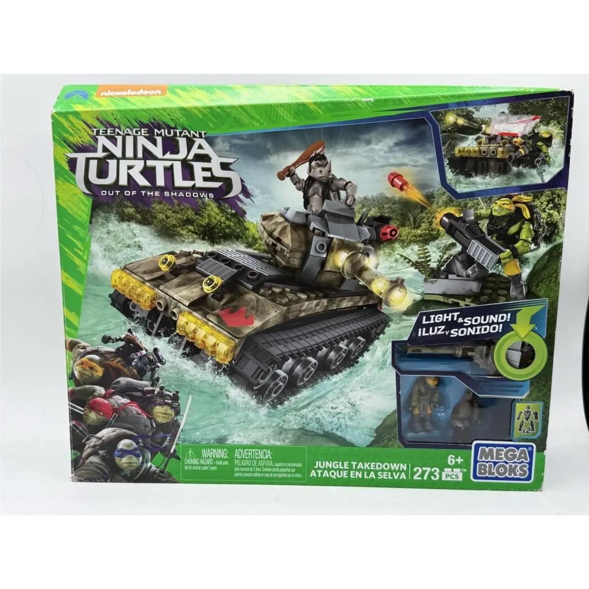 Jungle Takedown Mega Bloks DPF81 Teenage Mutant Ninja Turtles Tmnt Rock Steady