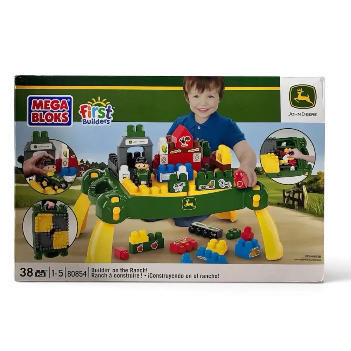Mega Bloks John Deere First Builders 80854 Building ON The Ranch Set