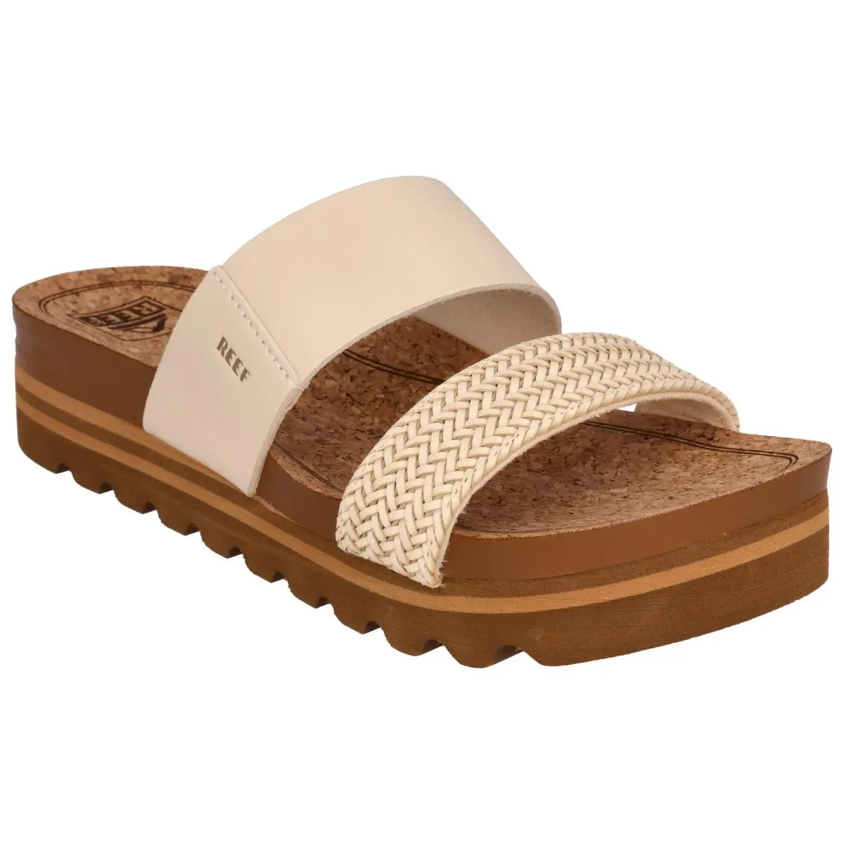 Reef Cushion Vista Hi Braided Slide Sandals For Ladies - Vintage - 7M - NA