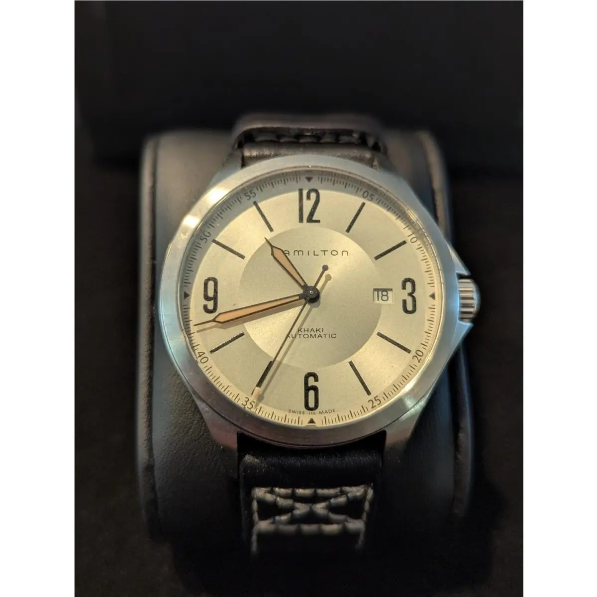 Hamilton Khaki Aviation H76665725 Automatic 42mm Silver Dial Watch Box Papers