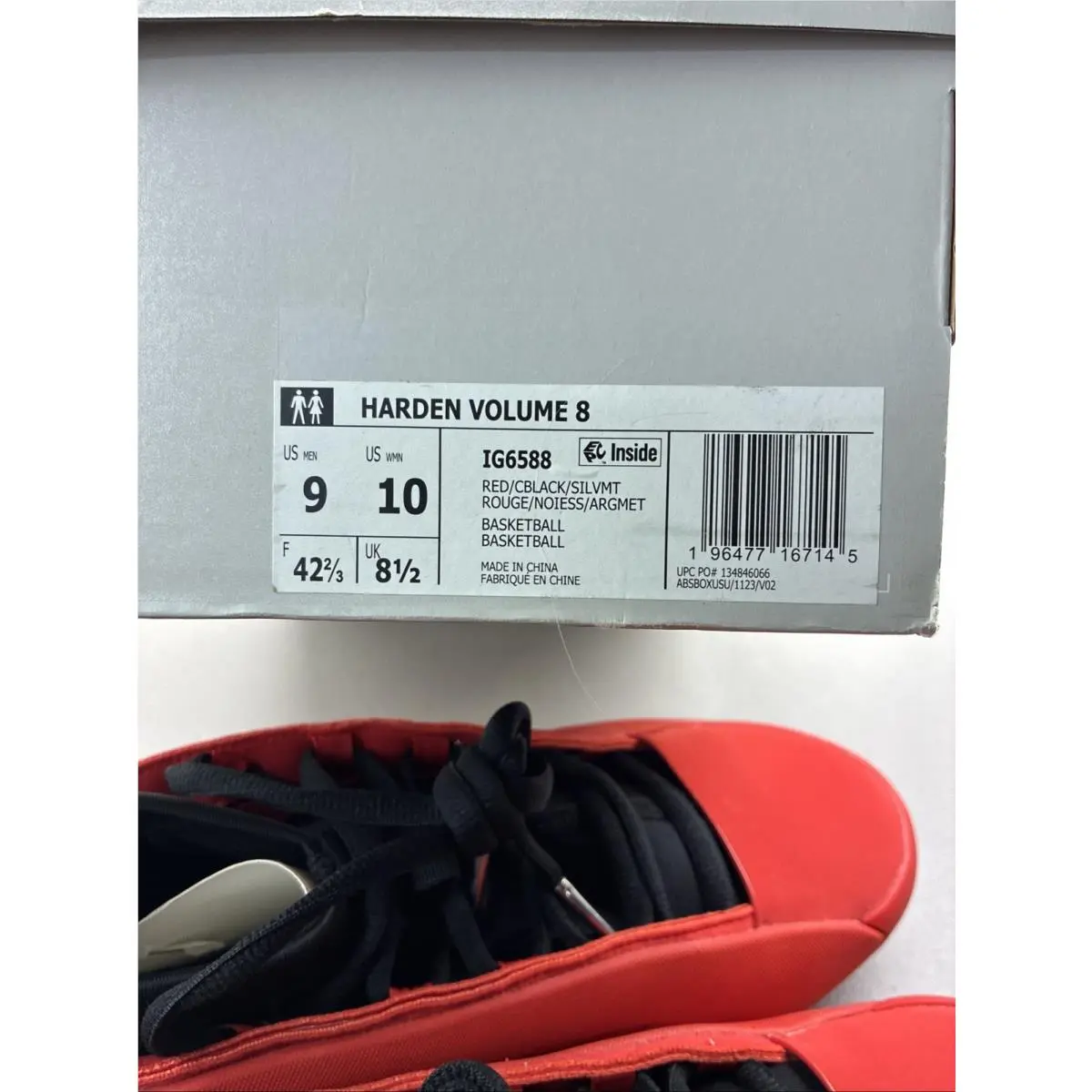 Adidas shoes - adidas Harden Vol. 8 - Harden - IG6588 - Red (UPC: 196477167145) 5