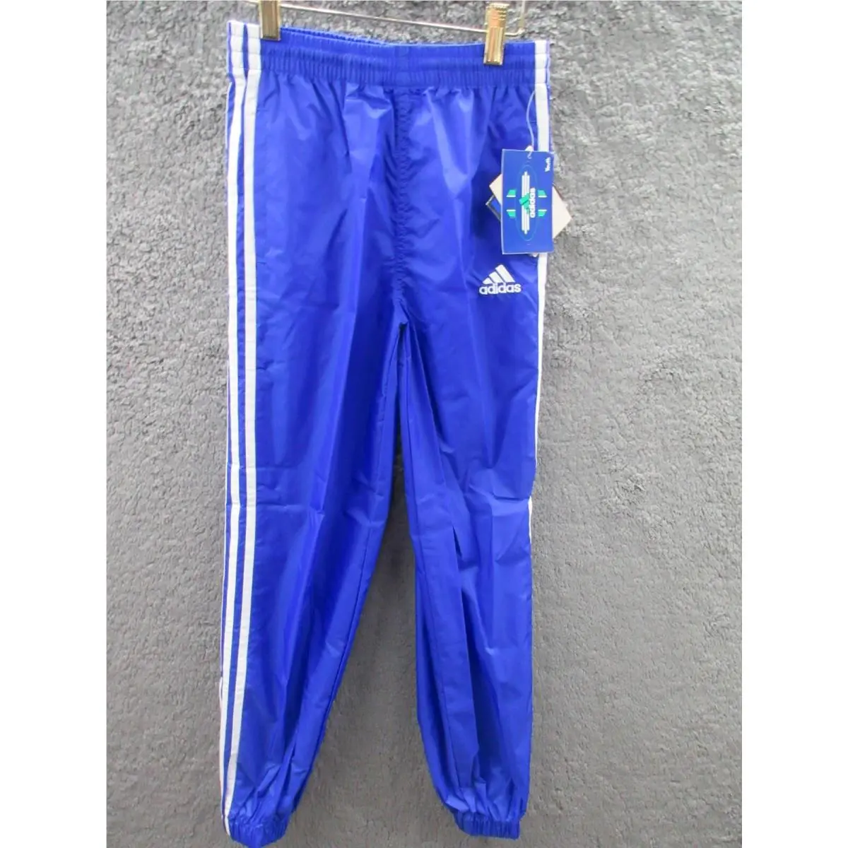 90s Adidas Team Vintage Nylon Blue Track Pants Youth Medium