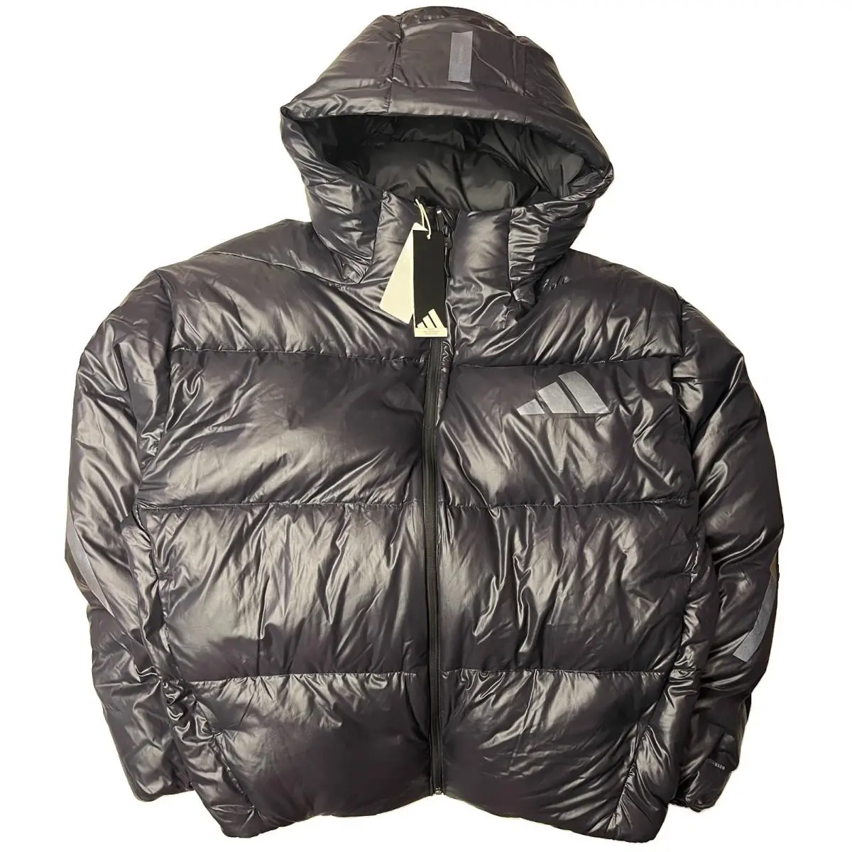 Adidas Zne Puffer Climawarm Hooded Down Jacket JL6905 Black Men`s 2XL/XXL