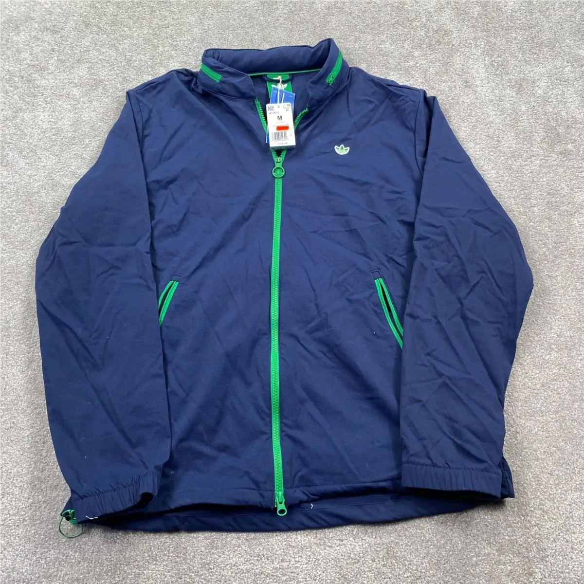 Adidas JH3872 Men`s Full Zip Jacket Navy Green Size M