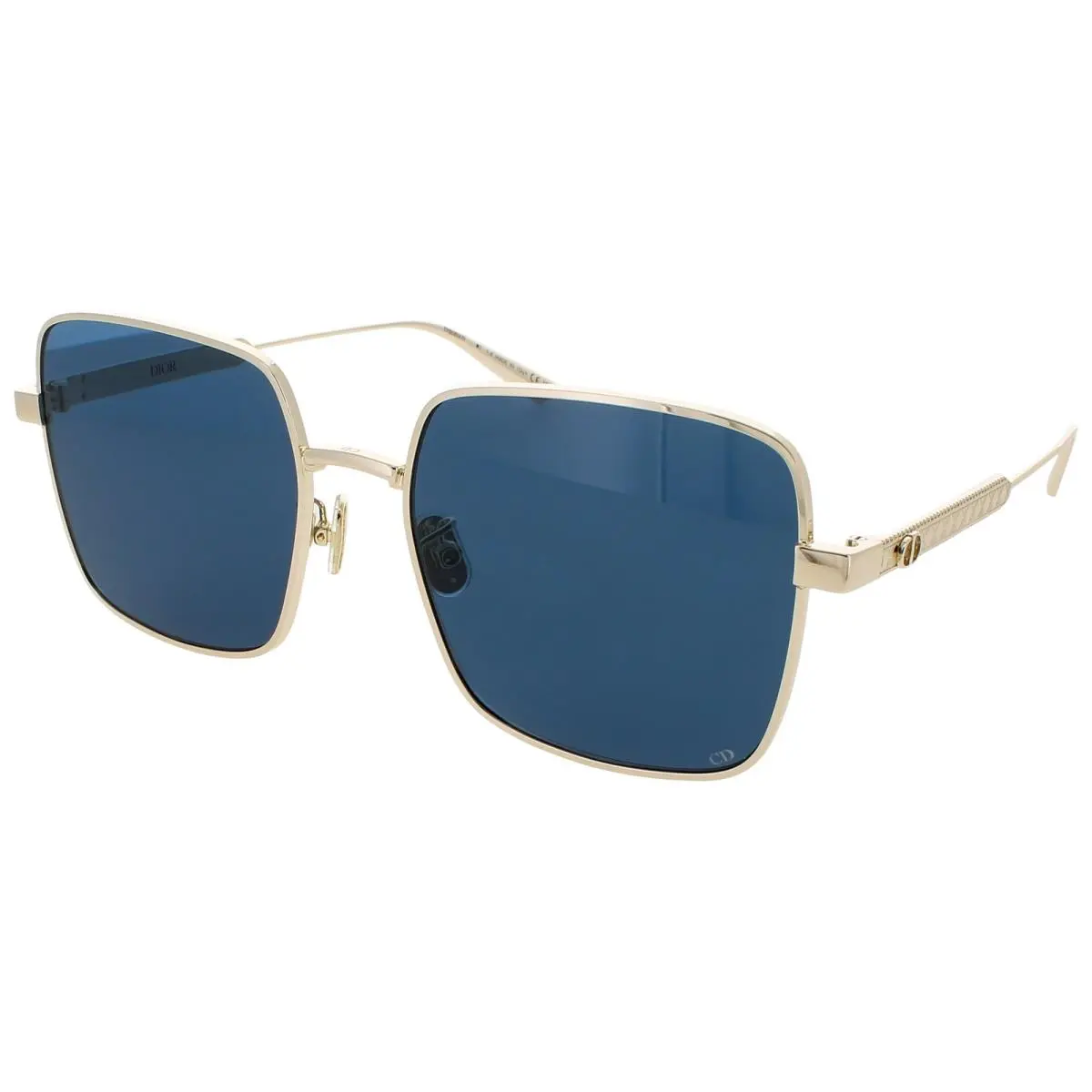 Dior Diorcannage S1u B0B0 Sunglasses Gold Frame Blue Lenses 59 mm