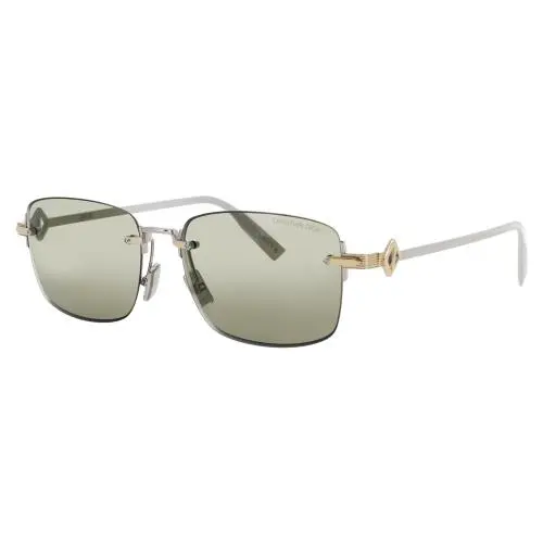 Dior CD Diamond S11U F2C0 Sunglasses 54mm - Frame: SHINY PALLADIUM, Lens: GREEN
