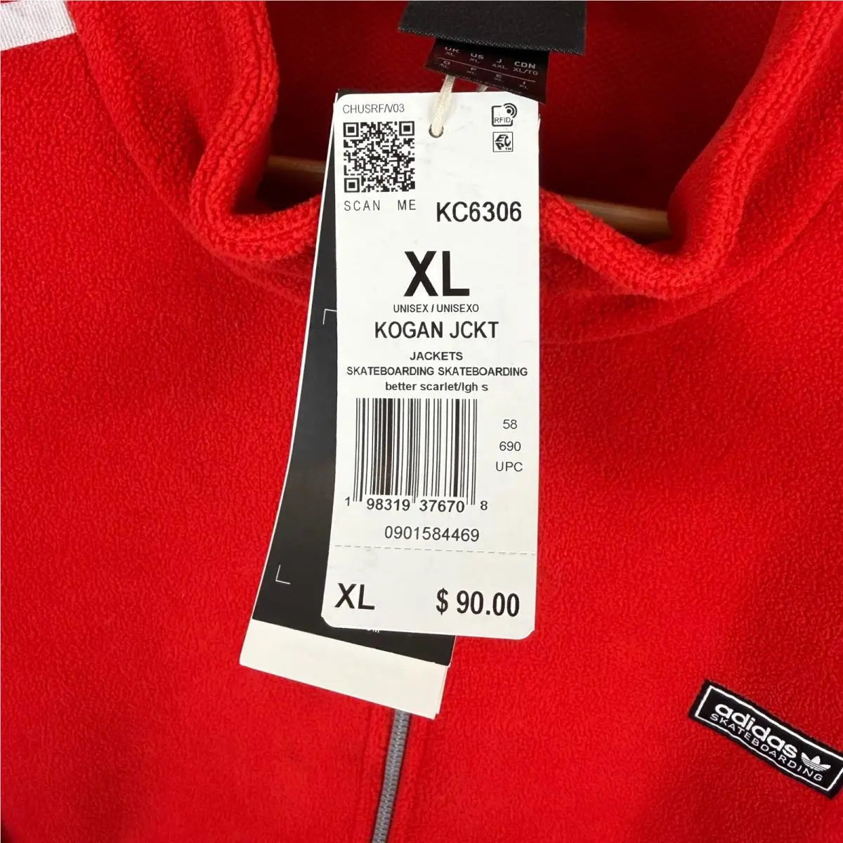 Adidas clothing - Kogan Jacket KC6306 - Kogan Jacket - Red 4