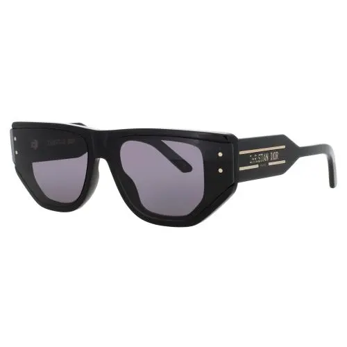 Dior Cd40207i 01A Sunglasses Shiny Black Frame Smoke Lenses 64 mm