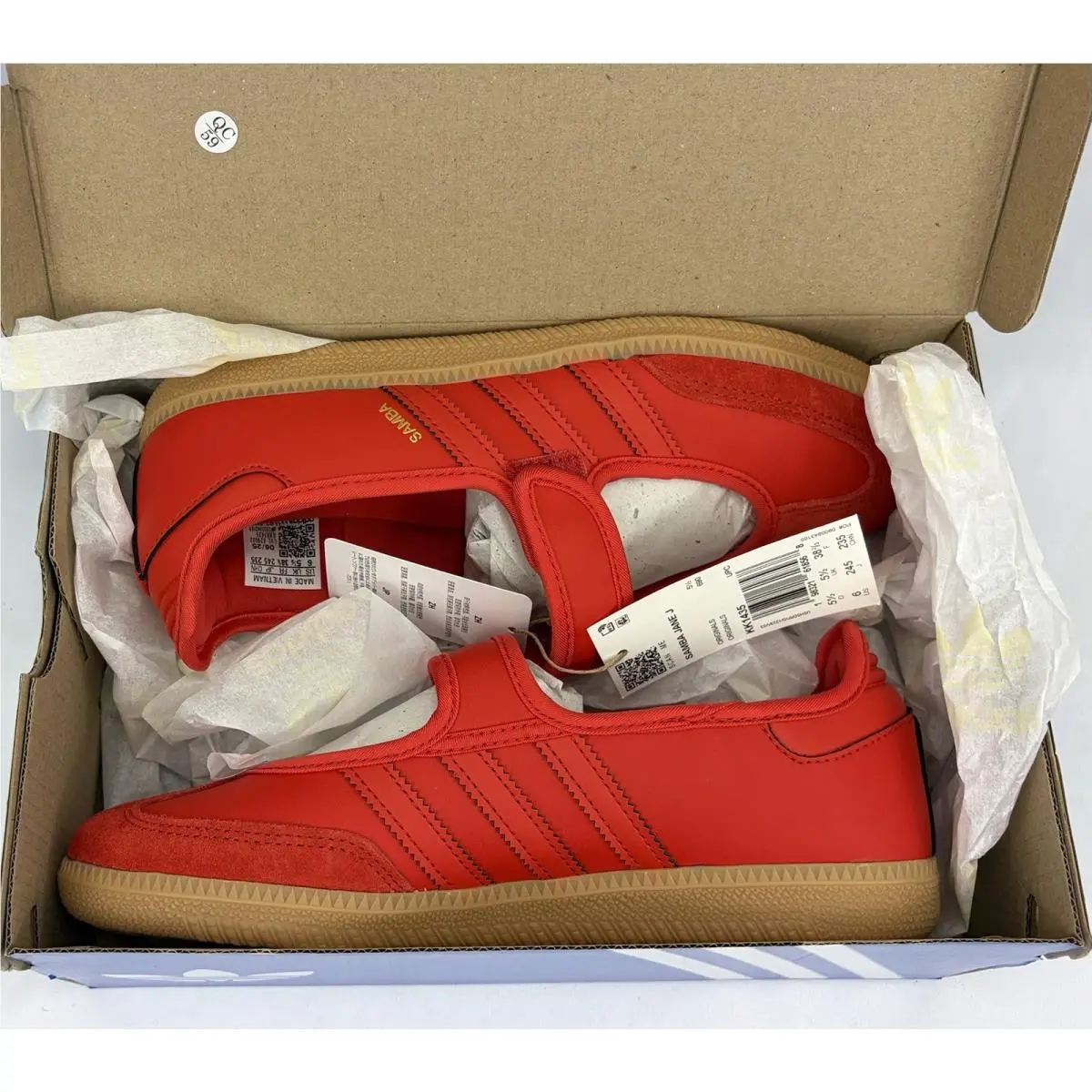 Adidas shoes - adidas Sambe Jane J - Sambe Jane - KK1435 - Red/Gum (UPC: 198321618568) 9