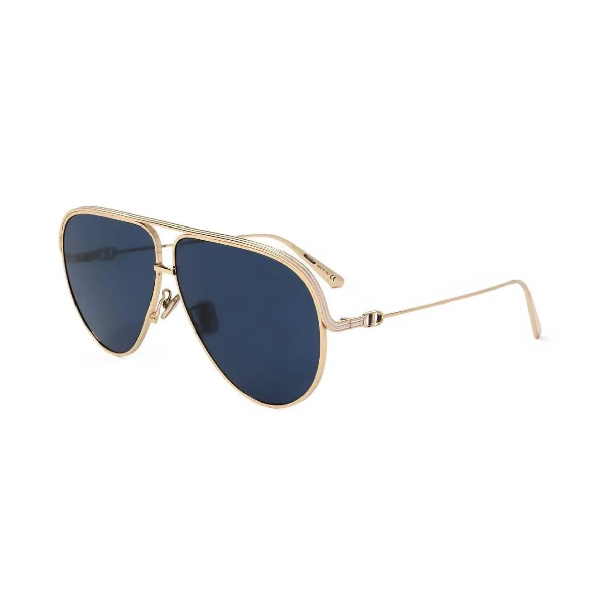 Christian Dior Sunglasses Everdior CD40027U 10V Gold Aviator Frame Blue Lens