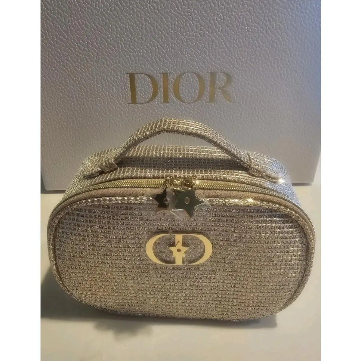 Dior Gold Limited Edition Makeup Bag
