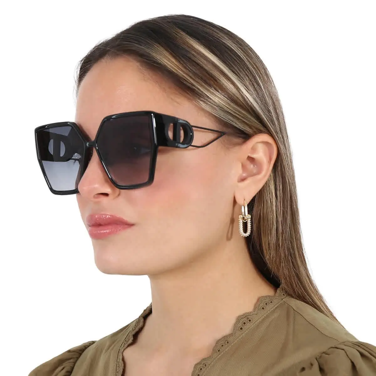 Dior 30MONTAIGNE BU Smoke Gradient Butterfly Ladies Sunglasses CD40034U 01B 61