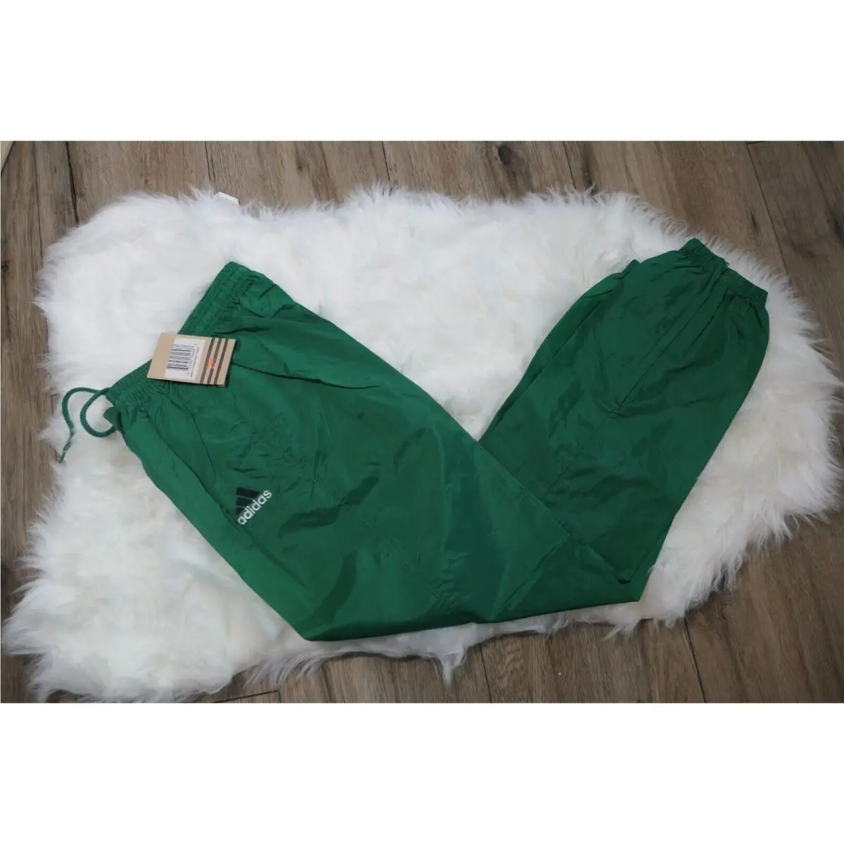 Adidas Vintage Nylon Rogue II Green Track Pants Youth Large