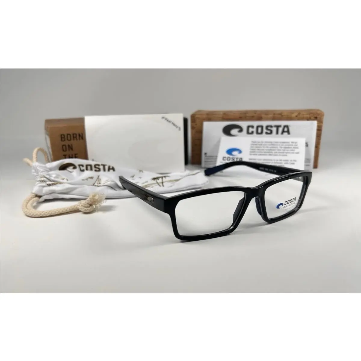 Costa Del Mar Black Polished Eyeglasses OCR610 06A8020 802001 53 14-140
