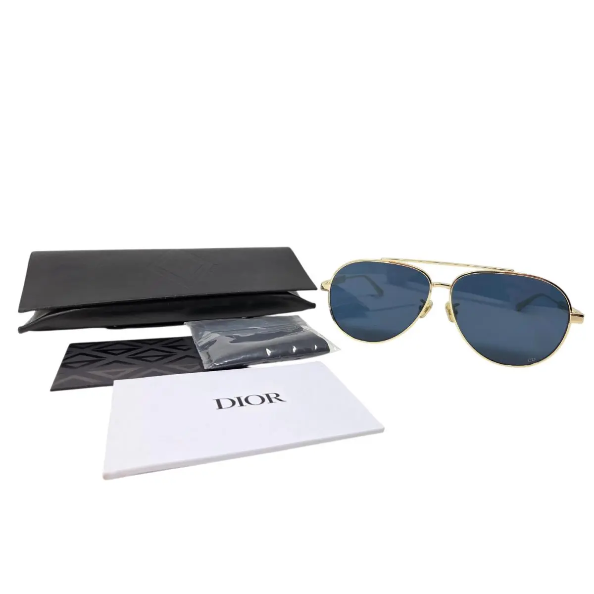 Dior Diorcannage A1U B0B0 Women`s Gold / Blue Tinted Sunglasses