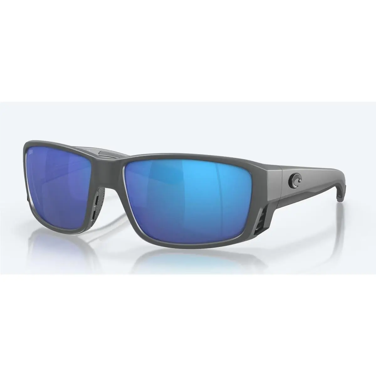 Costa Del Mar Tuna Alley Pro Matte Gray / Blue Mirror Polarized Glass 580G
