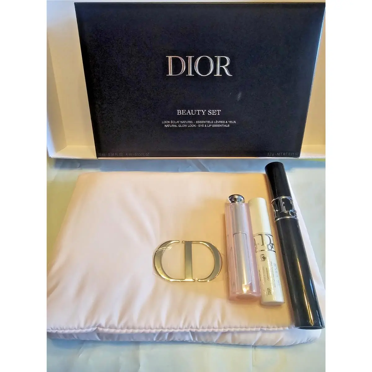 4pc Dior Natural Glow Makeup Full Size Set Lash Primer Mascara Lip Balm