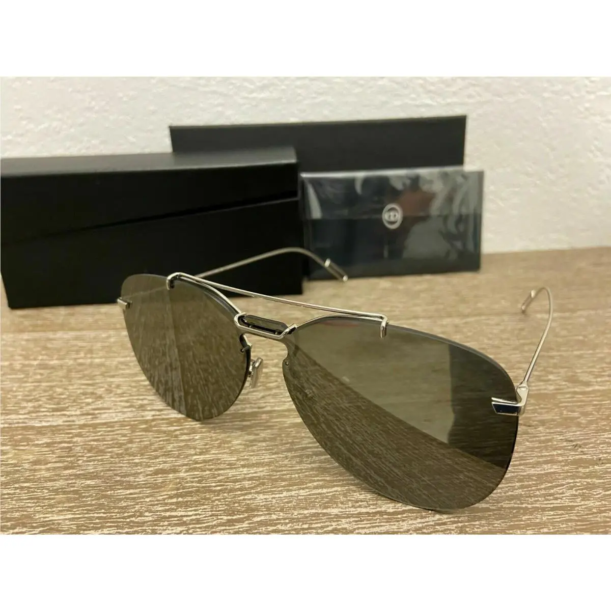 Dior Dior0222S Women`s Sunglasses 010/0T C Palladium / Grey Mirror Lens
