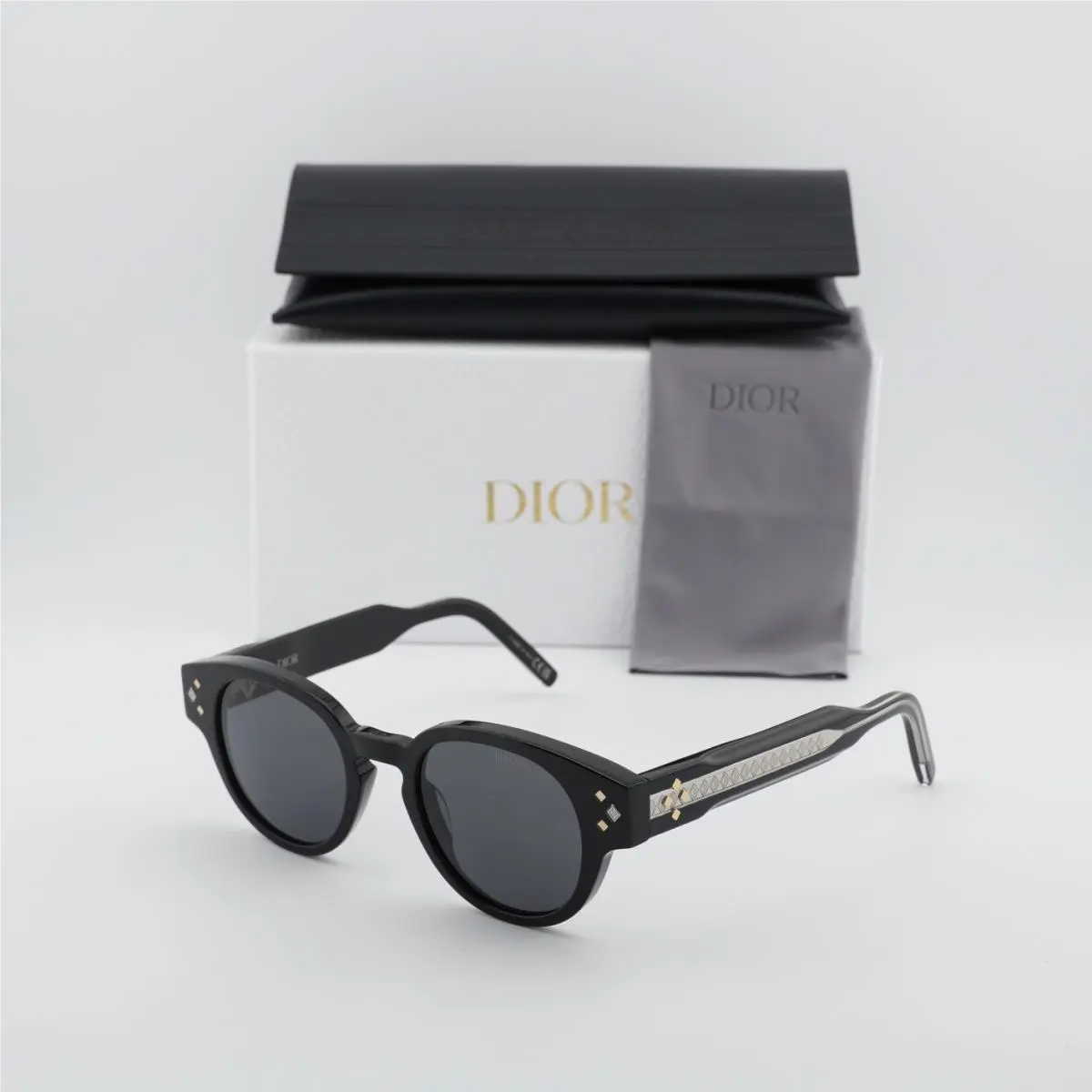 Dior CD Diamond R2I 10A0 Black/grey 48-21-145 Sunglasses