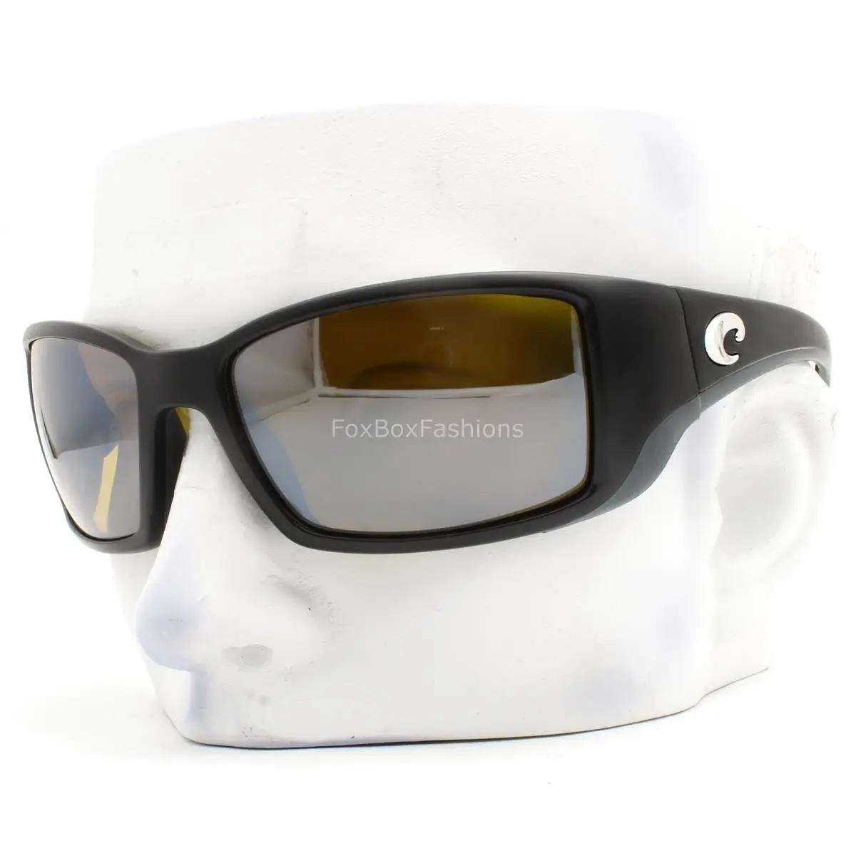 Costa Del Mar Blackfin Sunglasses Matte Black Sunrise Silver Polarized 580G