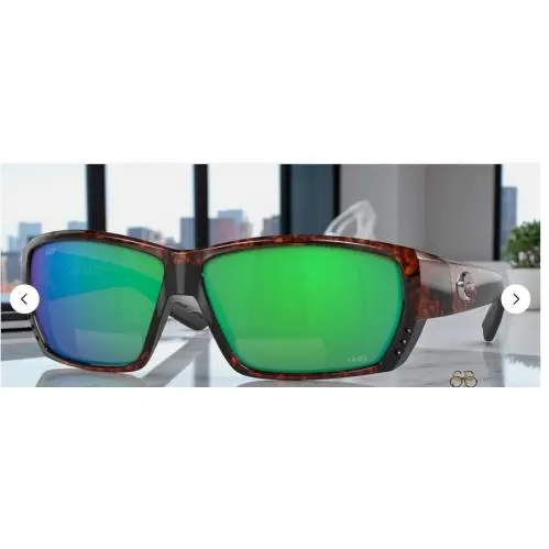 Costa Del Mar 6S7008 204 Tuna Alley Tortoise Grn C-mate +2.00 62 Men`s Readers