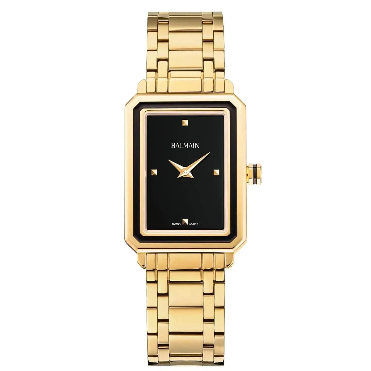 Eirini 25mm Rectangular Yellow Gold Women`s Watch B43923366 by Balmain
