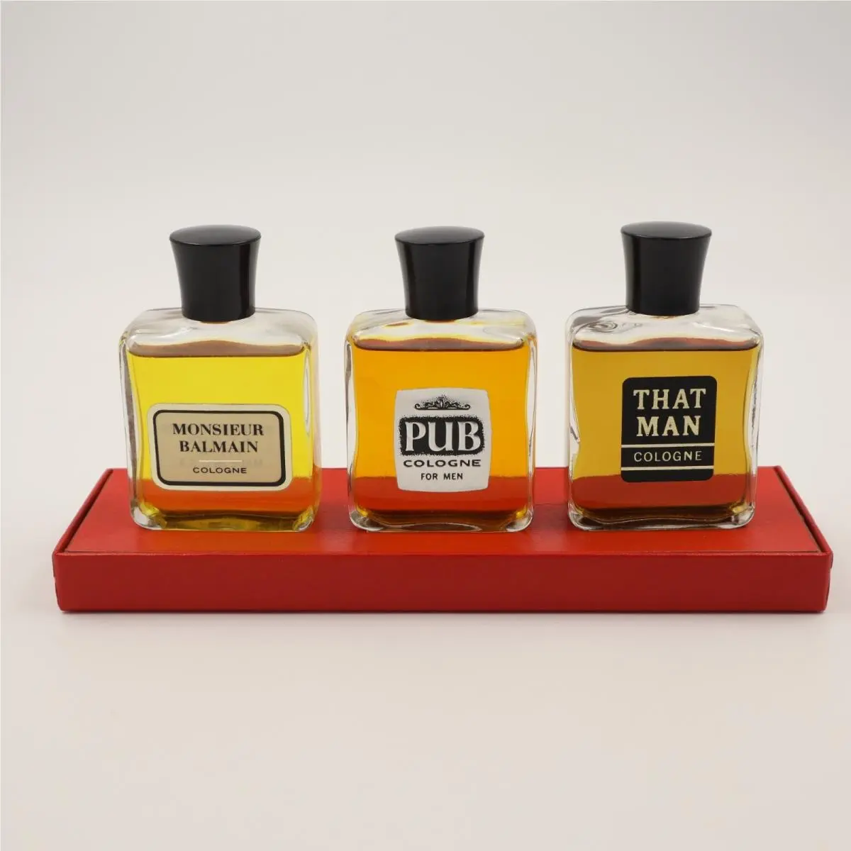 Vintage Men`s Fragrance Collection 3 1oz Bottles Monsieur Balmain-pub-that Man