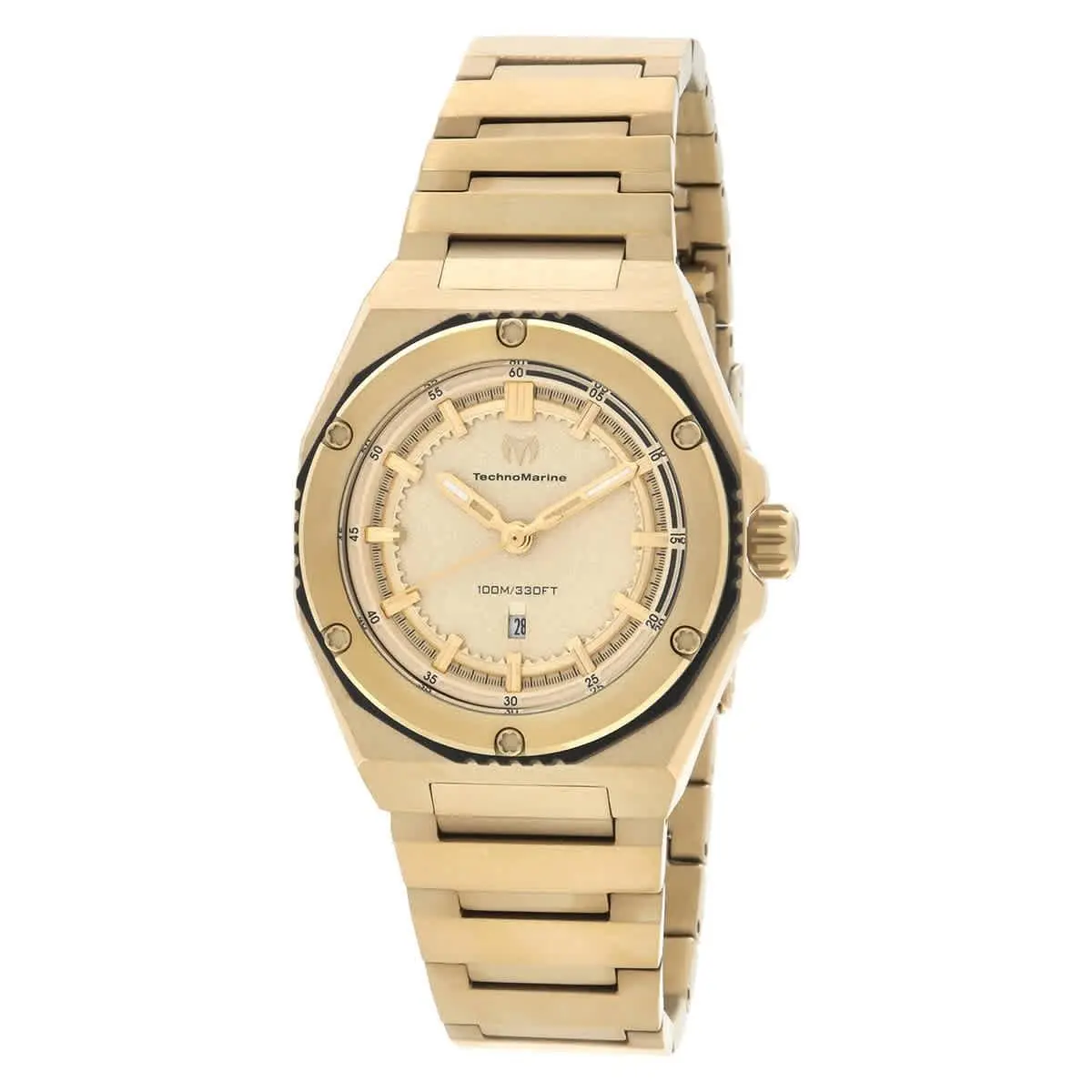 Technomarine TM-416045 Coral Gold-tone Dial 36 mm Women`s Watch