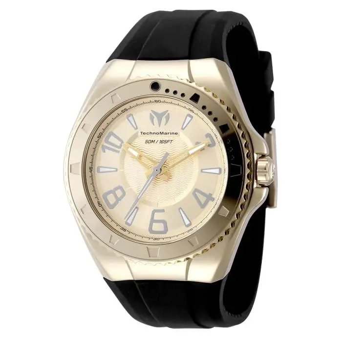 Technomarine Lusso Mare Men 44.00mm Stainless Steel Gold Gold Dial PC21 Quartz