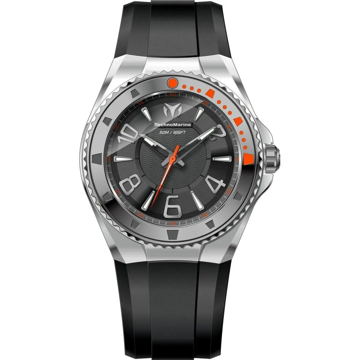 Technomarine Lusso Mare Men 44.00mm Stainless Steel Steel Black Dial PC21 Quartz