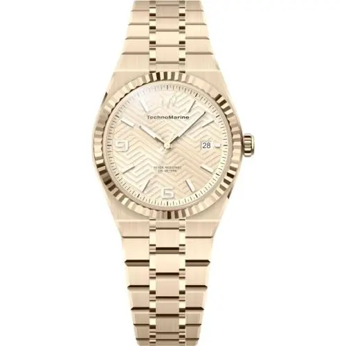 Technomarine Terra Nova Lady 36.00mm Stainless Steel Gold Gold Dial PC32 Quartz