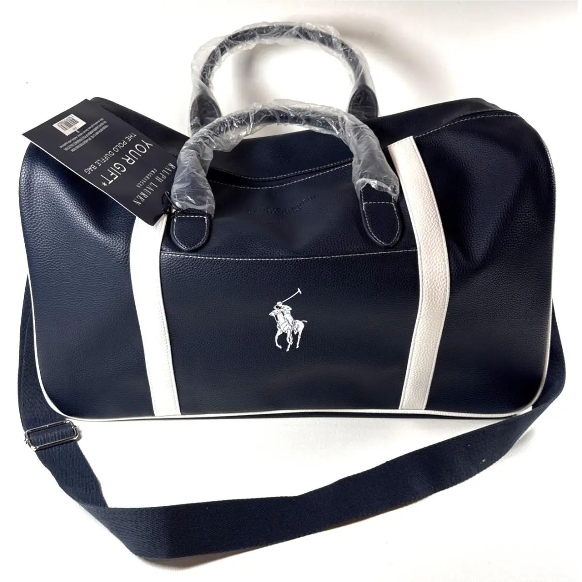 Ralph Lauren The Polo Duffle Bag Navy and White Shoulder or Hand Bag