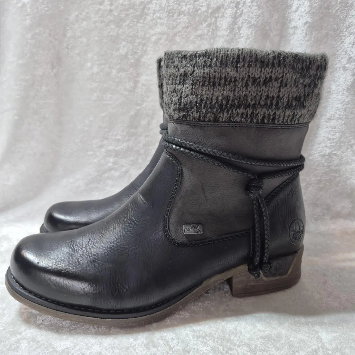 Rieker Fee 79688-00 Women`s Black Waterproof Ankle Boots EU 39 US 8