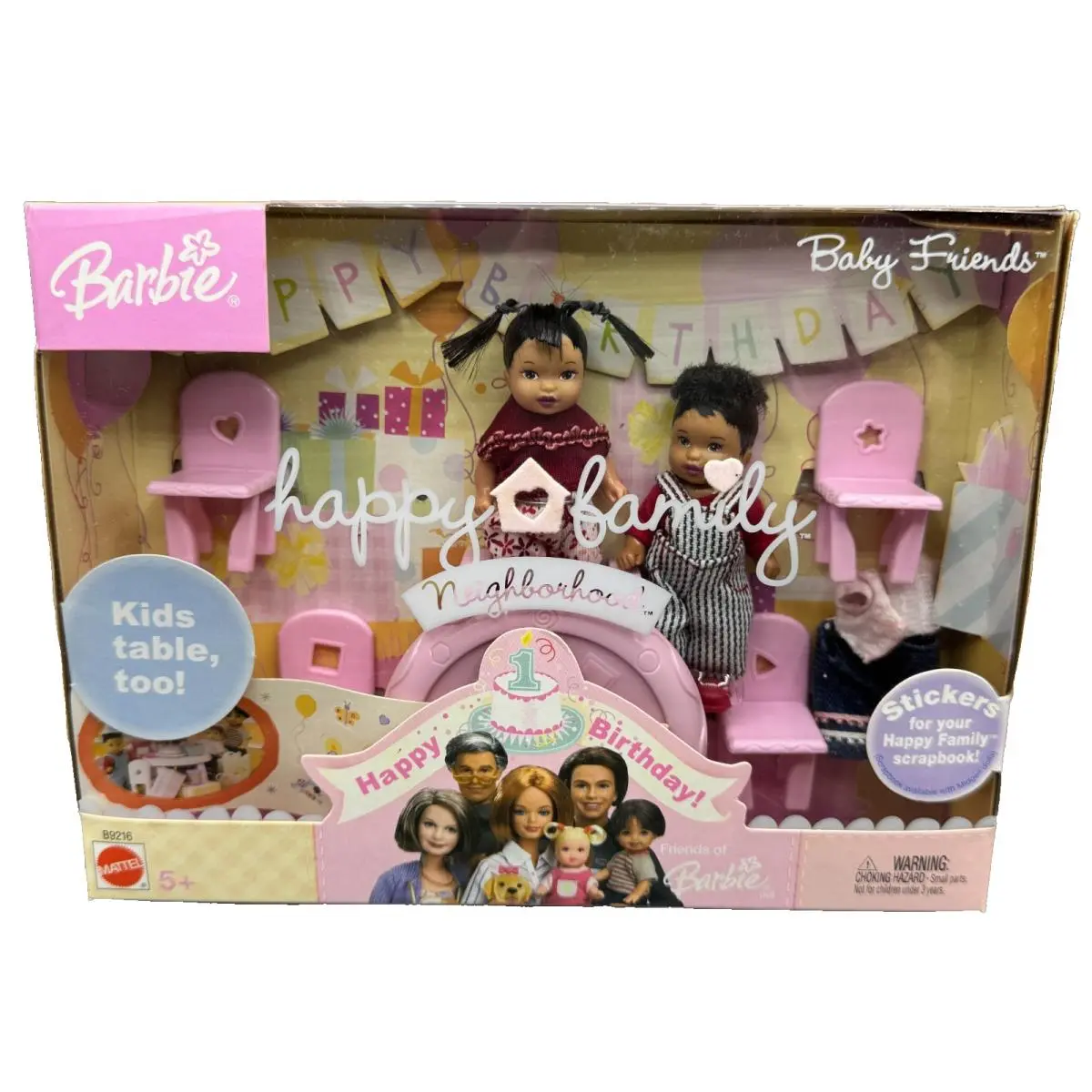 DS Boxed Barbie Doll 2003 Incomplete Happy Family Neighborhood Birthday B9216