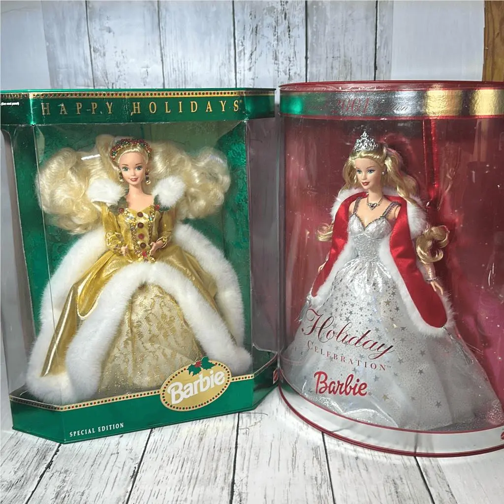 Barbie Holiday Celebration Special 2001 Edition Doll 50304 Mattel and 1994 Doll