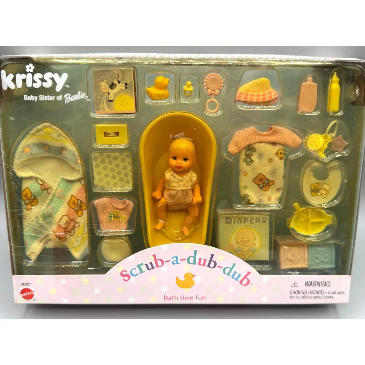 DS Barbie Doll 2001 Krissy Scrub-a-dub-dub Bath Time Fun 26897