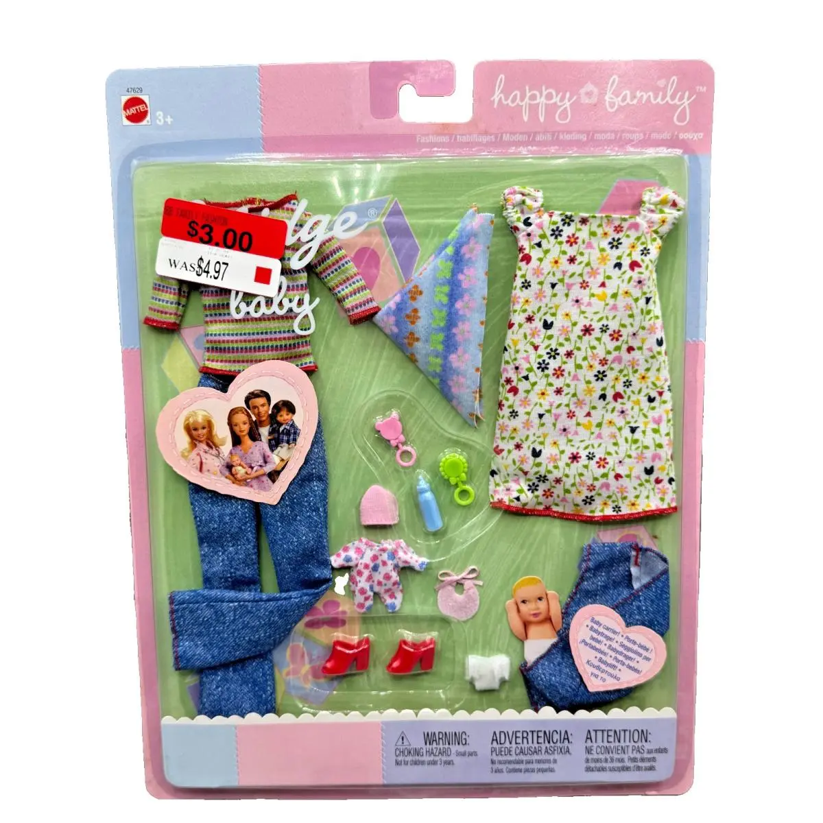 DS G Barbie Doll 2003 Happy Family Fashion Midge Baby 47629