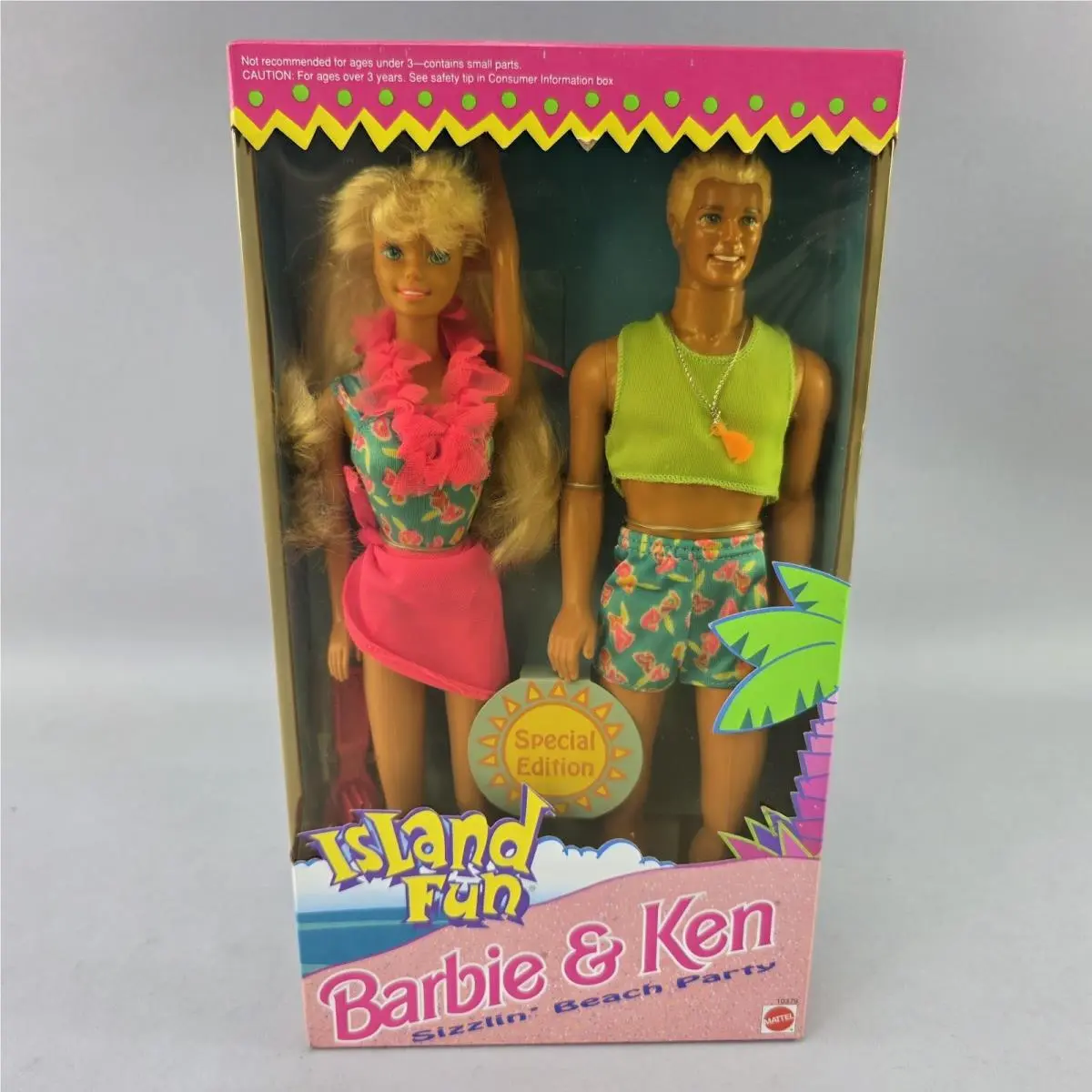 Barbie Ken Island Fun Sizzlin Beach Party Doll Set 10379 Mattel 1993