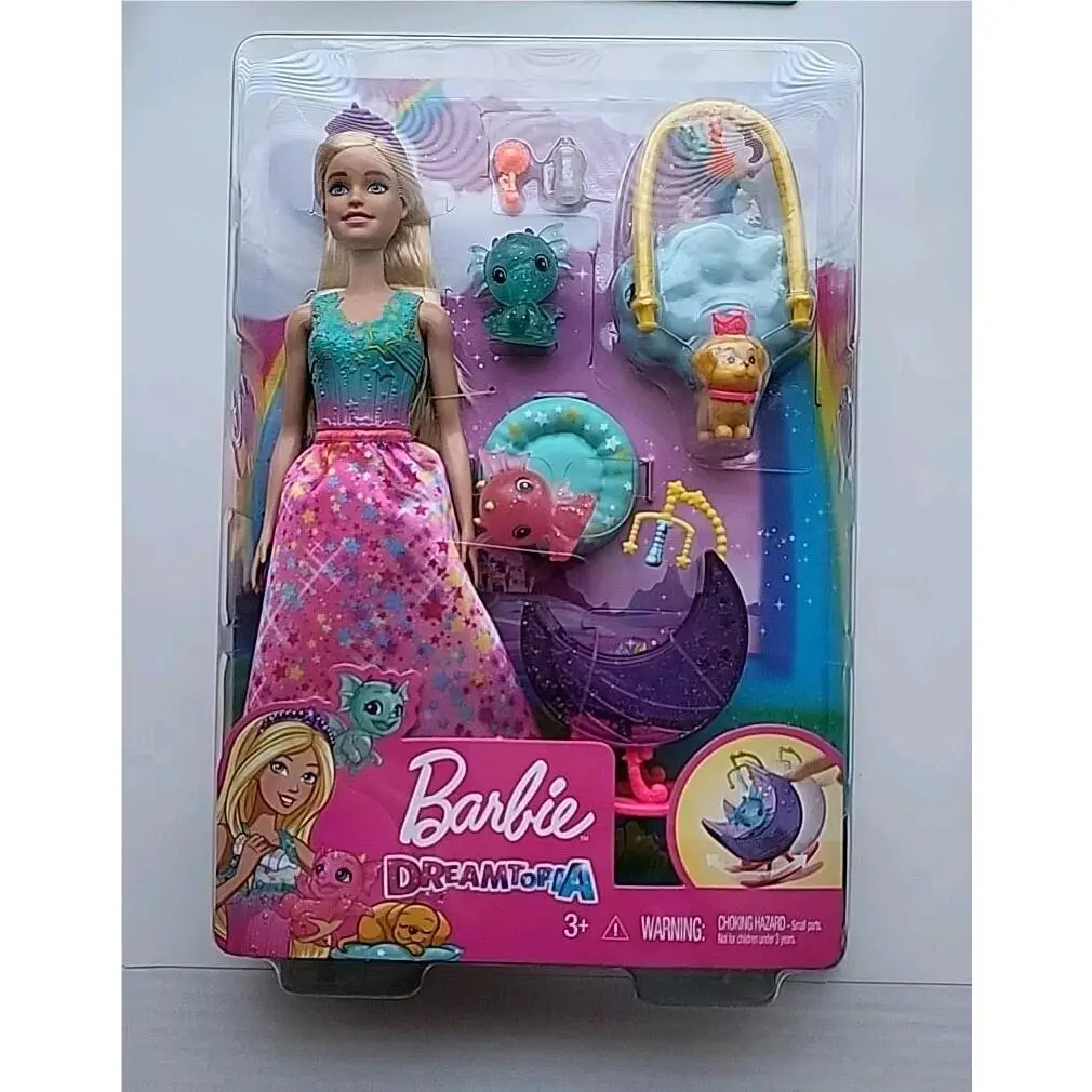 ​barbie Dreamtopia Dragon Nursery Playset with Barbie Princess Doll Baby Dragon