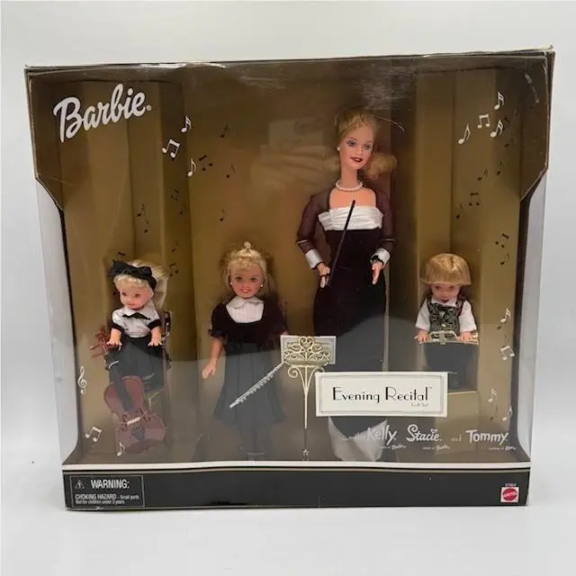 Barbie Evening Recital Gift Set 2000 Mattel 27954 Kelly Stacie Tommy Dolls