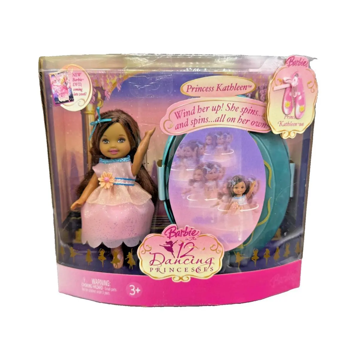 DS Barbie Doll Kelly 2006 12 Dancing Princesses Black AA Kathleen