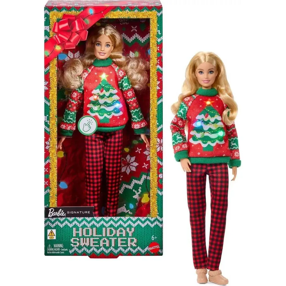 Signature Holiday Sweater Barbie Doll Blonde