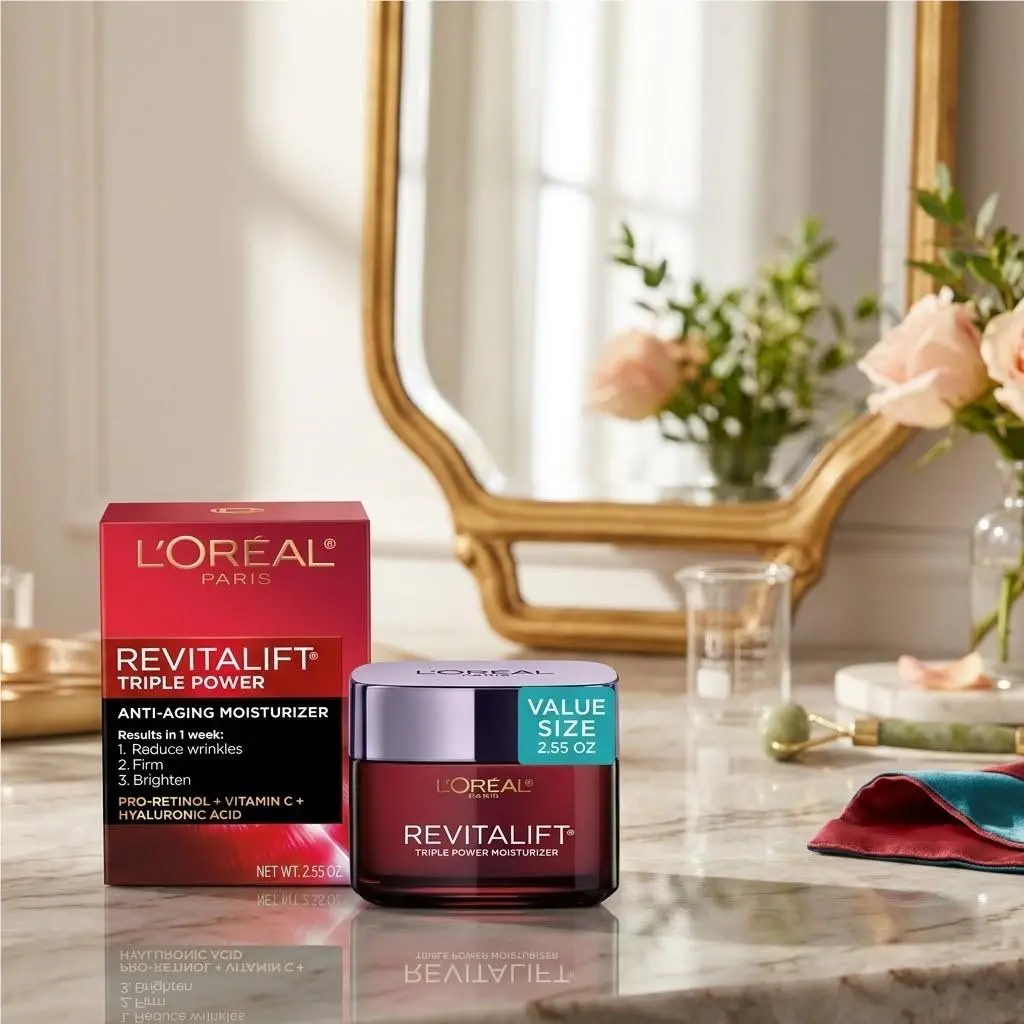 L`oreal Paris Revitalift Triple Power Anti-aging Face Moisturizer 2.55 Fl Oz