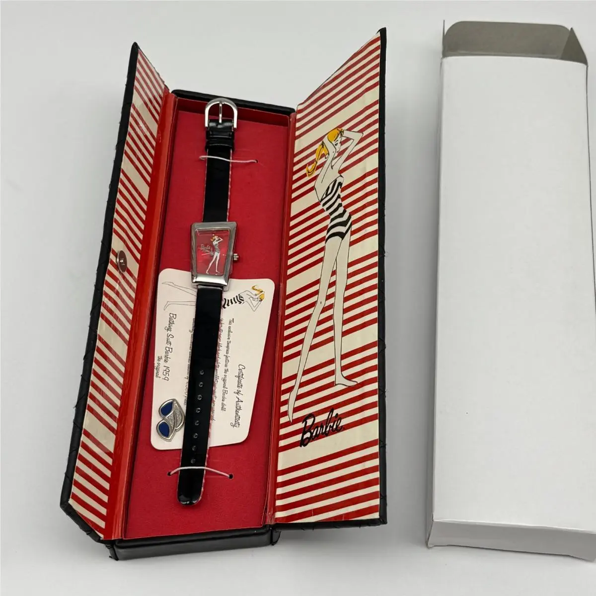 Vintage Limited Edition 1959 Bathing Suit Barbie Watch Timepiece Boxed Coa 3454